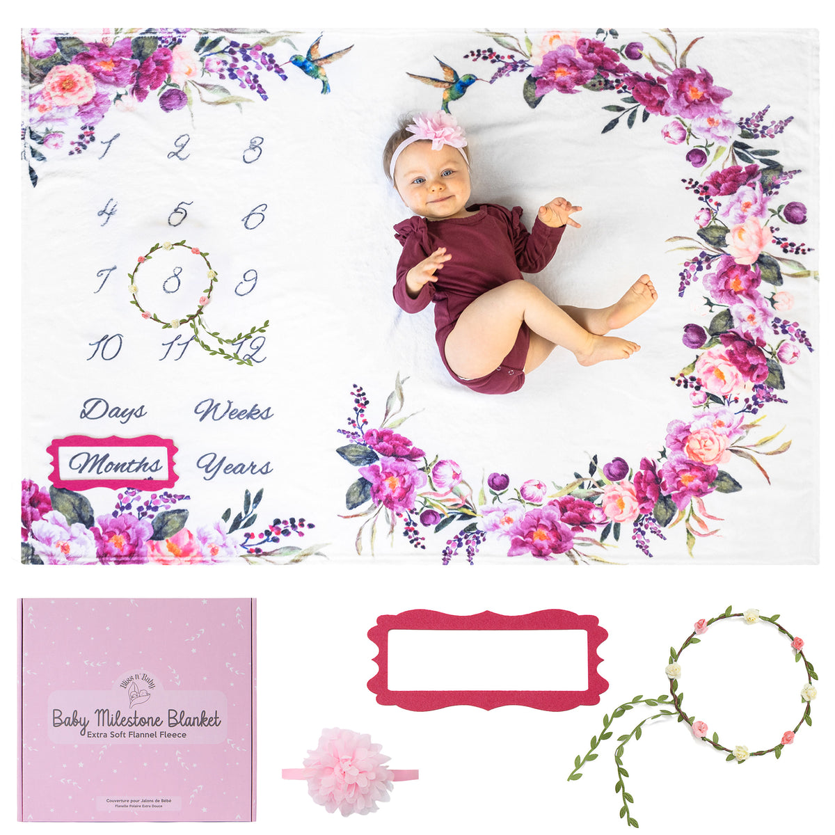 Floral Milestone Blanket