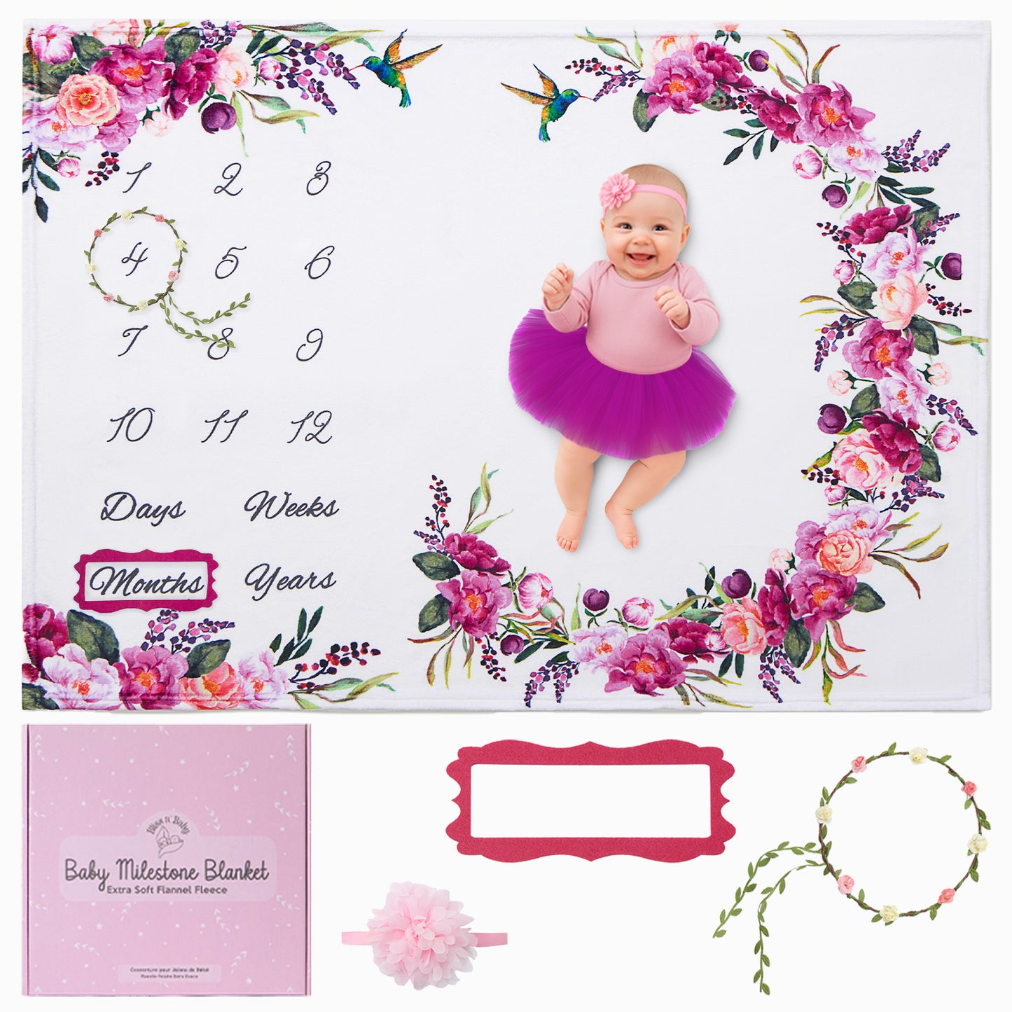Floral Milestone Blanket