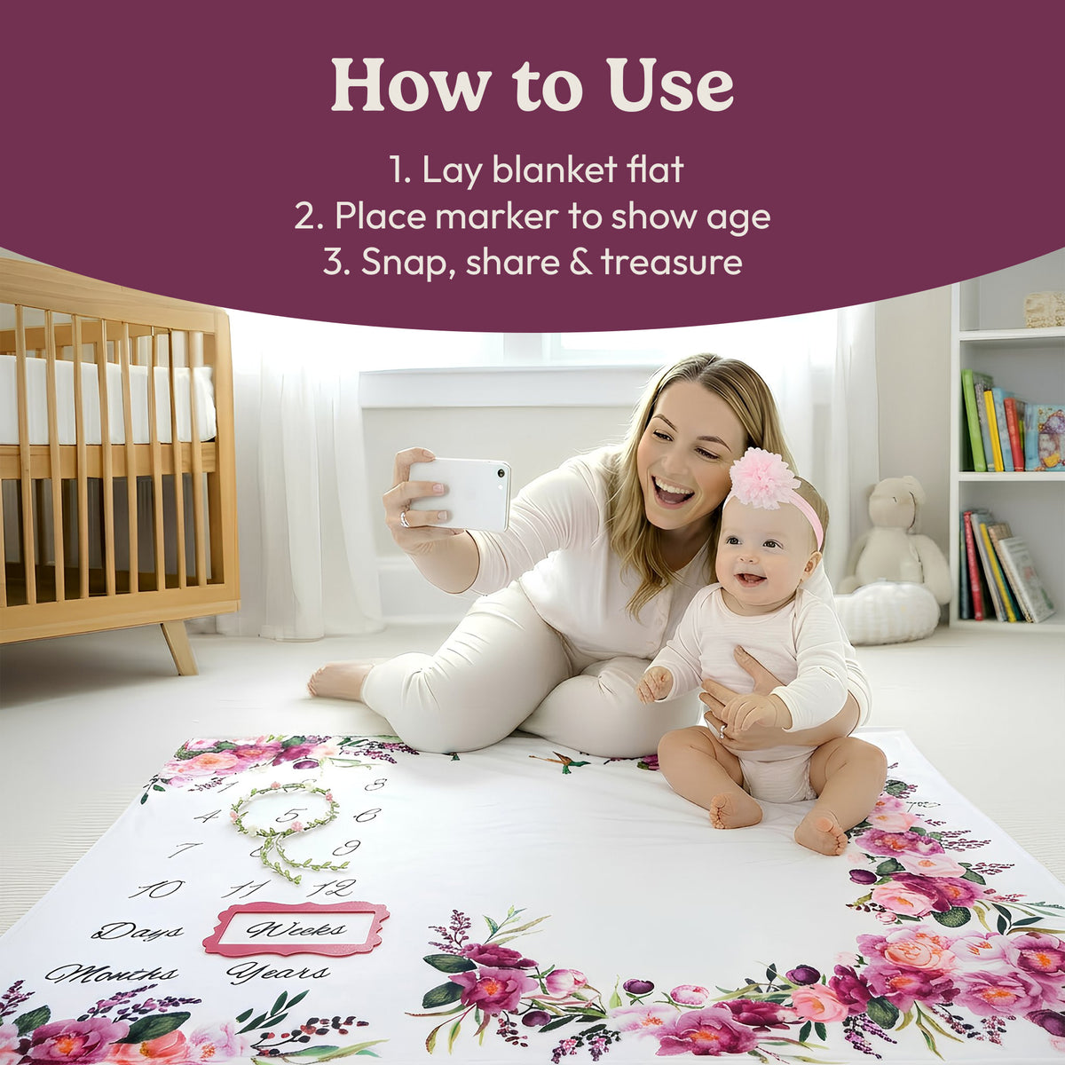 Floral Milestone Blanket