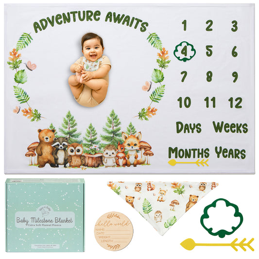 Woodland Milestone Blanket