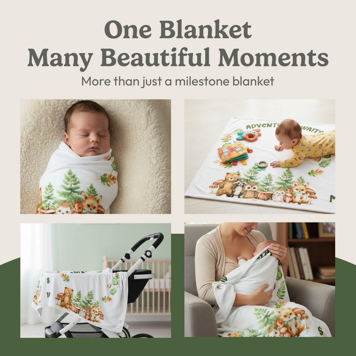 Woodland Milestone Blanket