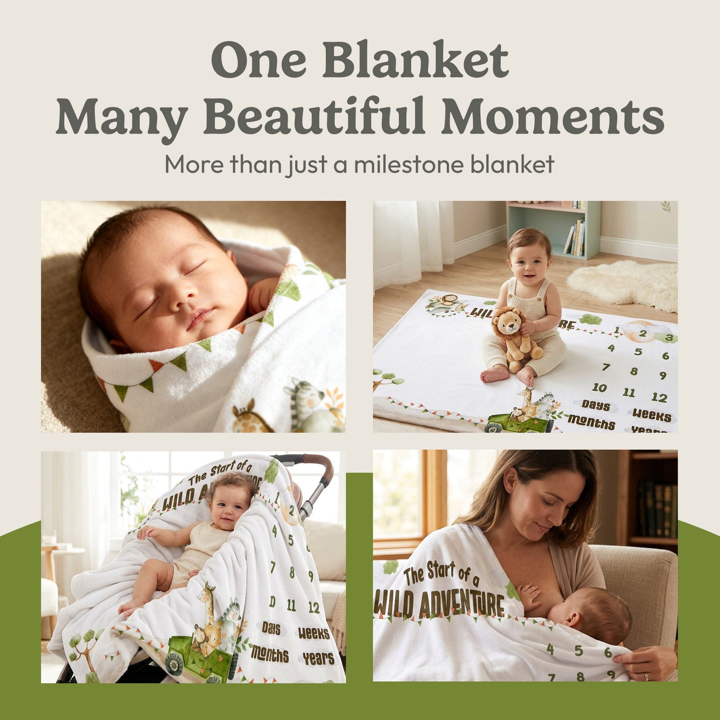 Safari Milestone Blanket